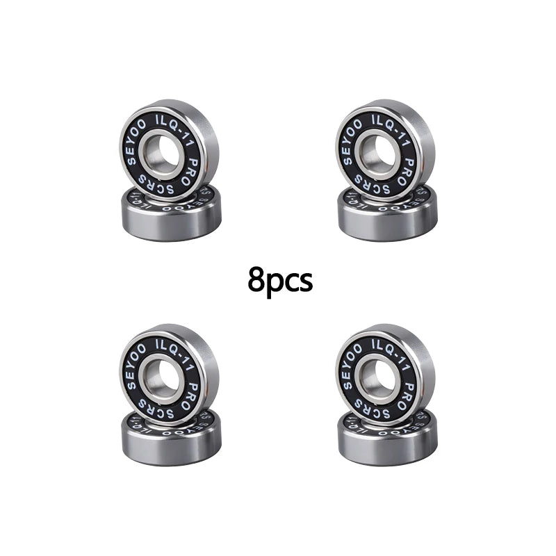 8PC bearings ILQ-11 high-speed bearings are suitable forskateboard long board inline roller skates and ice skates with low noise