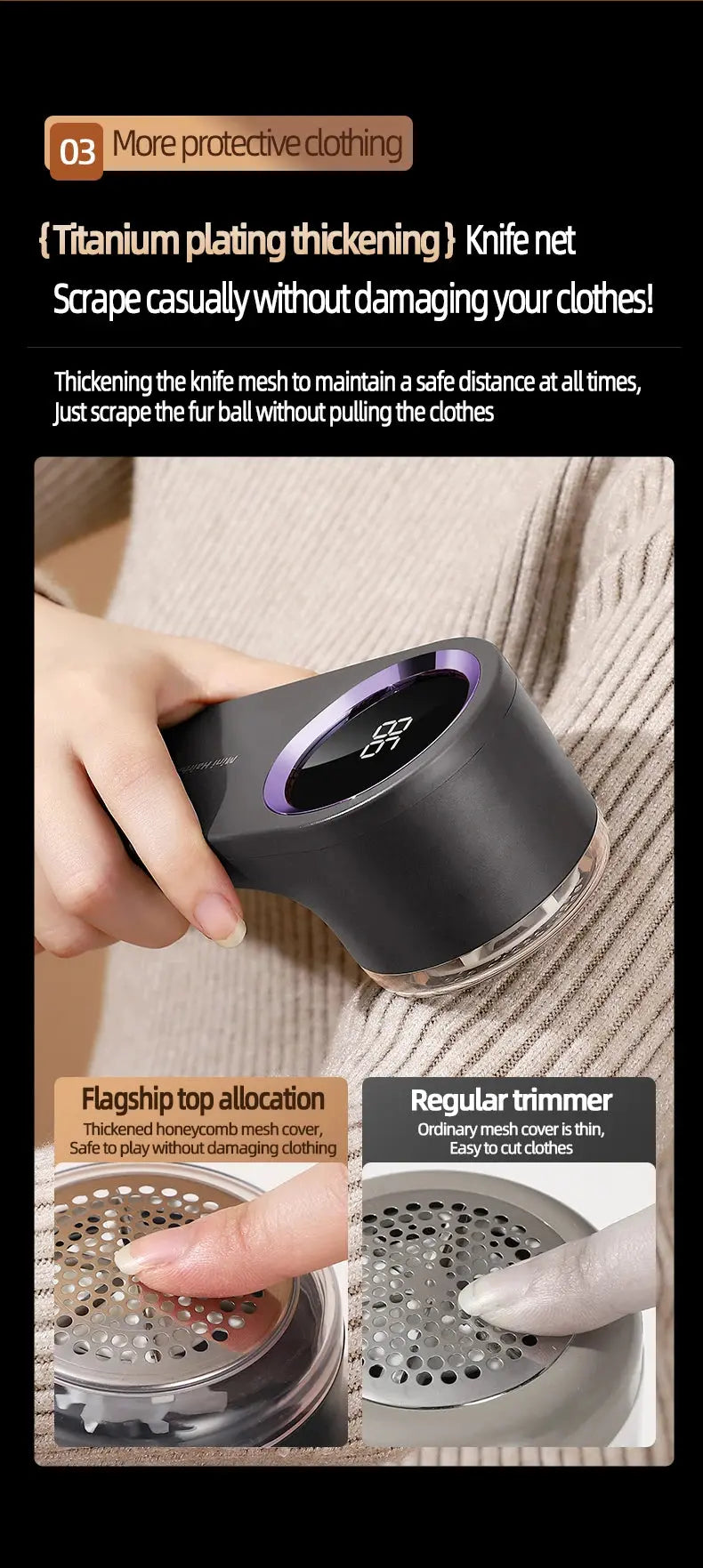 Portable Hair Ball Trimmer Home Clothes Shaving Machine Pill Removal Tool Shaver Lint Remover For Sweater USB Rechargeable - ALPENZO