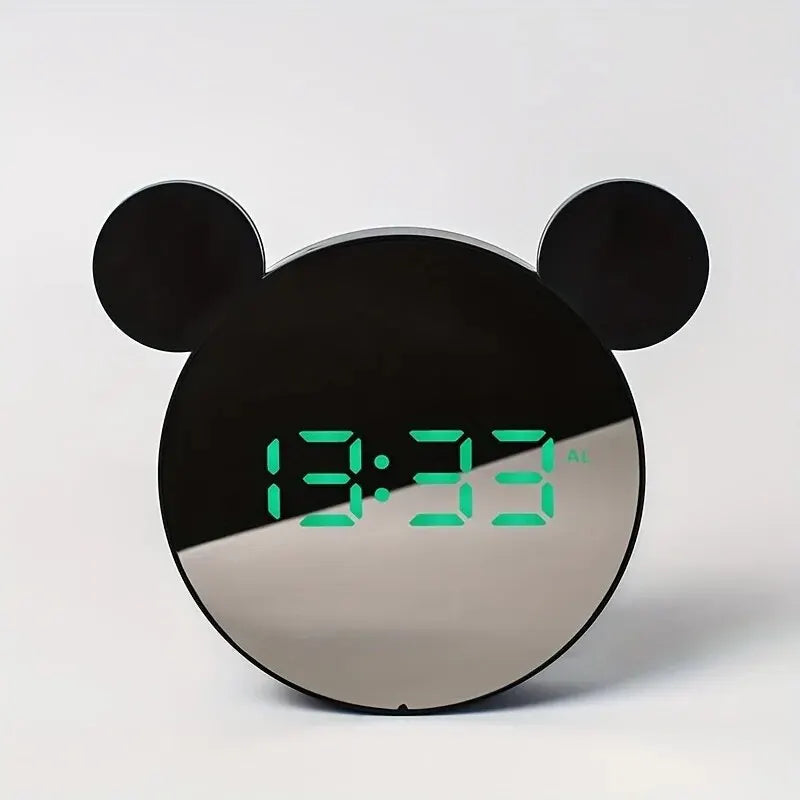 1 Set Mini Mouse Electronic Gift Clock Bedside Decoration Shipped with USB Charging Cable Snooze Digital Alarm Clock LED Clock ALPENZO