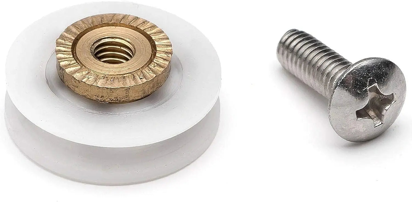 8 Pieces V Grooved 19MM Wheel Dia Shower Door Wheel Runner Roller - ALPENZO