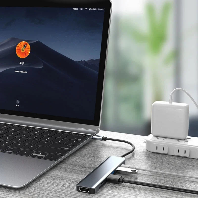 USB C HUB Type C Splitter Thunderbolt 3 Docking Station Laptop Adapter With For Macbook Air M1 iPad Pro - ALPENZO