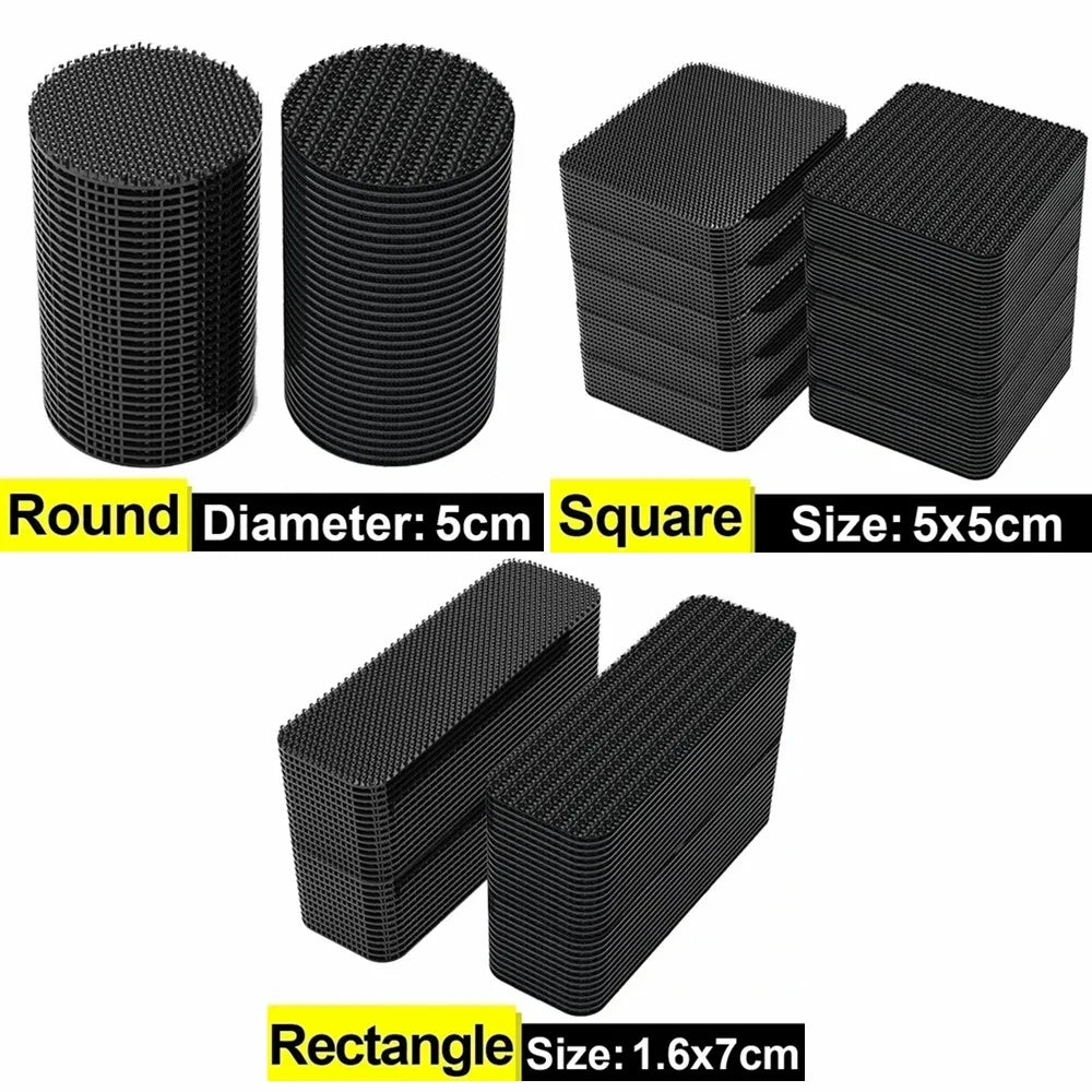 100pcs Self Adhesive Fastener Tape Extra Strong Carpet Fixing Sticker Double Side Hook-and-loop Fastener Auto Adhesive tape Fixe - ALPENZO