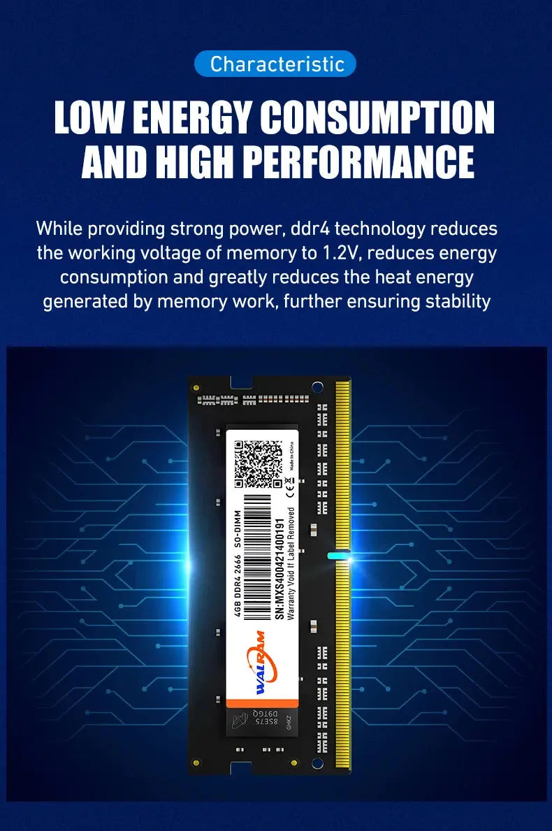 WALRAM 2PCS DDR4 8GB Ram Memoria DDR3 1600MHz 2666MHZ 3200MHZ Sodimm Notebook Memory DDR3L 4GB 2666 1600 1.35V 1.2V Latpop Ram - ALPENZO
