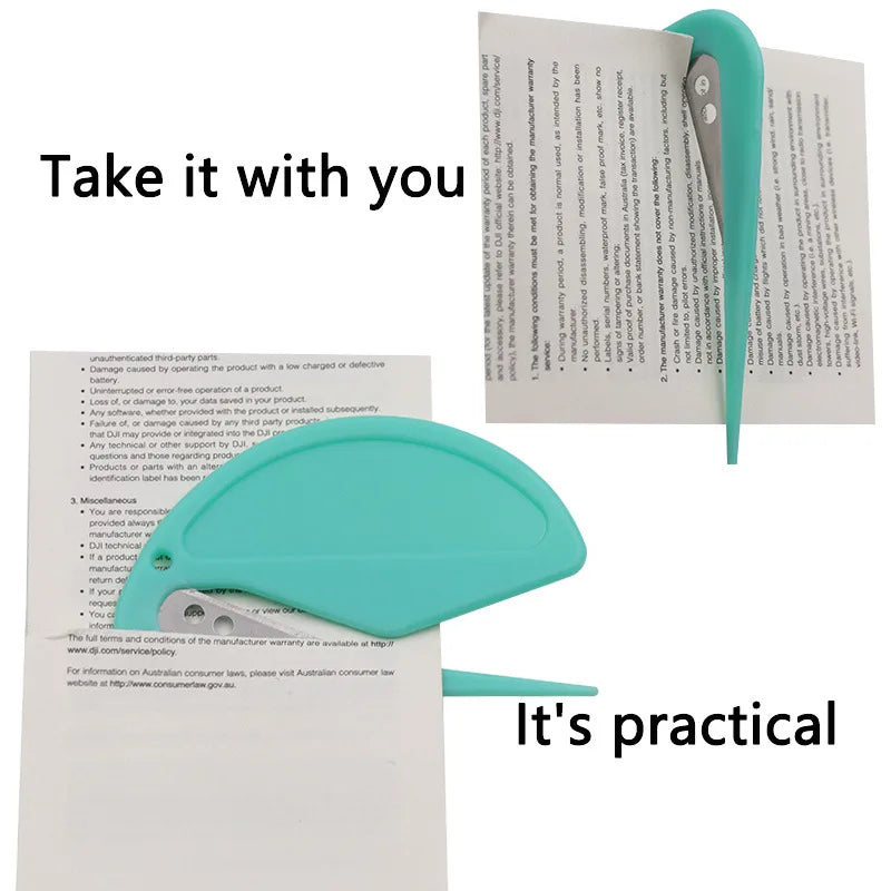 1 Piece Letter Opener Envelope Mail Slitter With Razor Wrapping Cutter Box Opener Safe Mail Opener For Home Office Envelope ALPENZO
