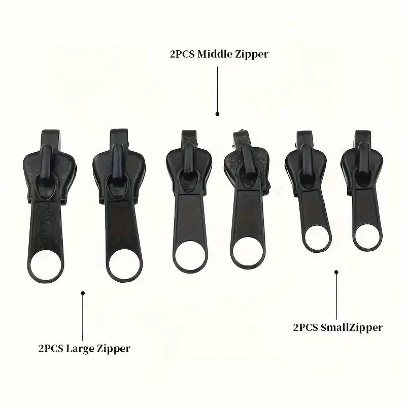 3 sizes universal Zipper Repair Kit Instant replacement zipper sewing clothes bag zipper tool accessories - ALPENZO