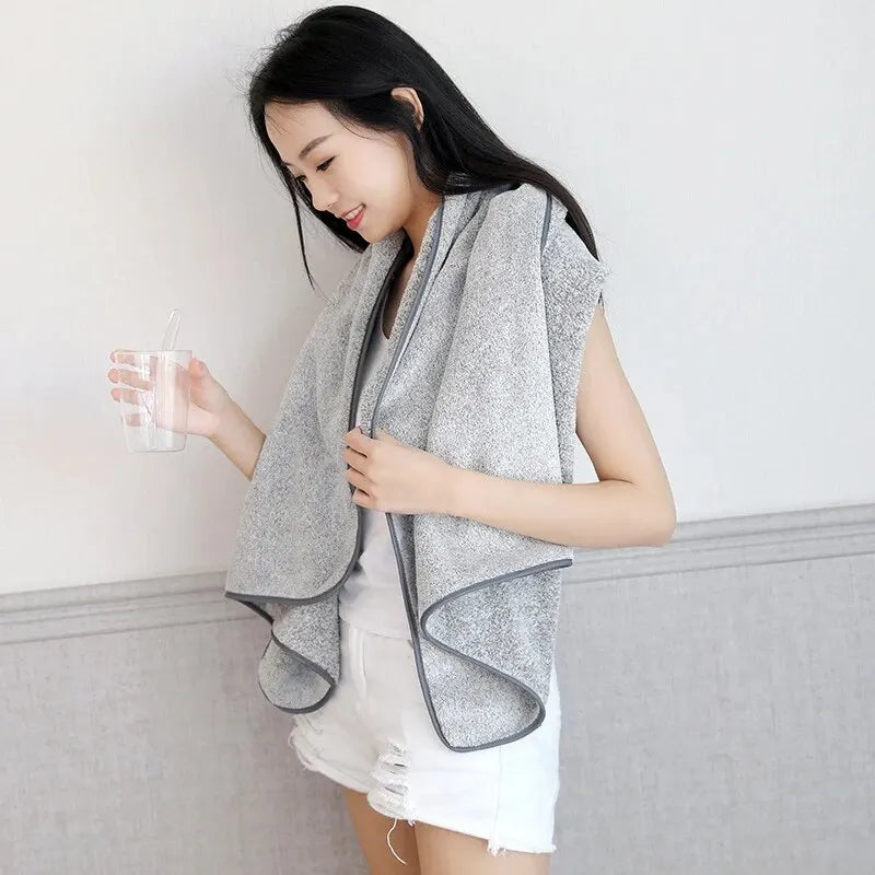 1PCS Thickened Bath Towels for The Body Microfiber Towel for Gym Sports Shower Robe for Spa Beath Home - ALPENZO