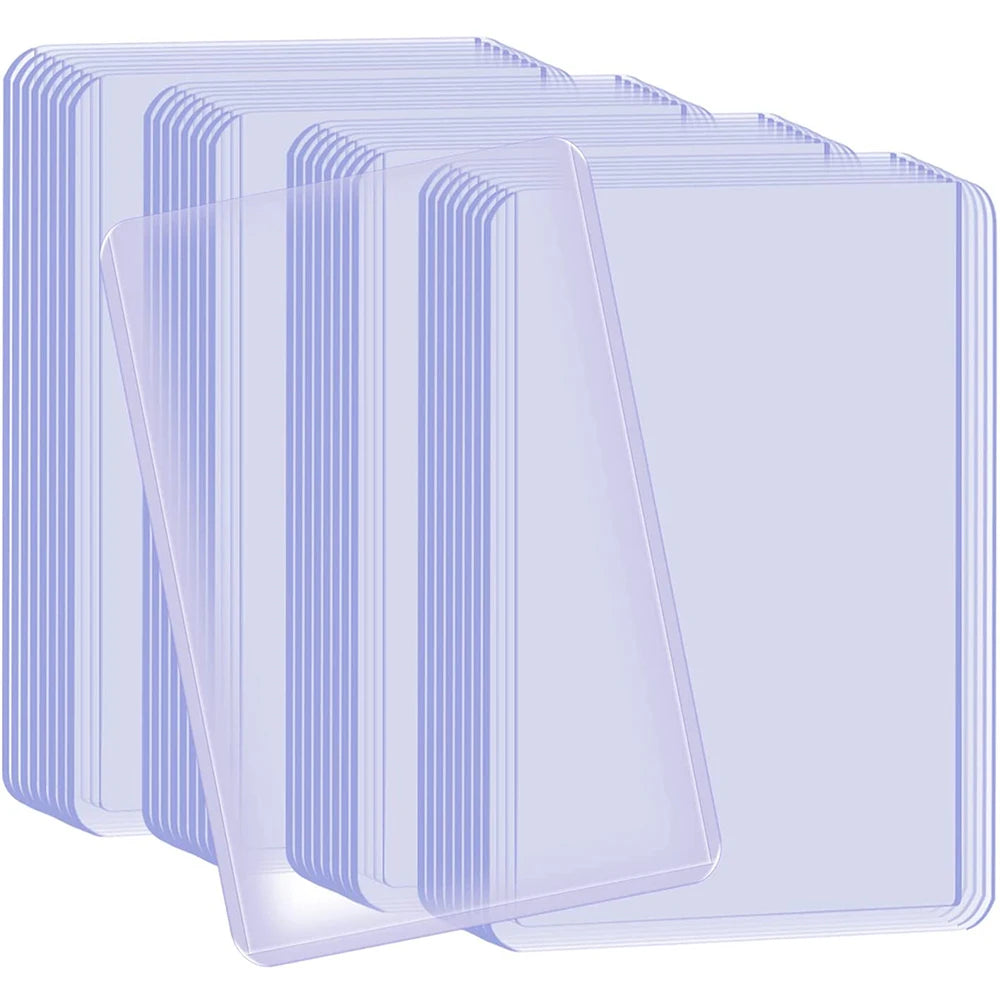 25pcs Hard Plastic Card Sleeves Game Holder PVC Cards TopLoaders Toy Top Loaders For Protectors Storage Gift Trading 3 x 4inches ALPENZO