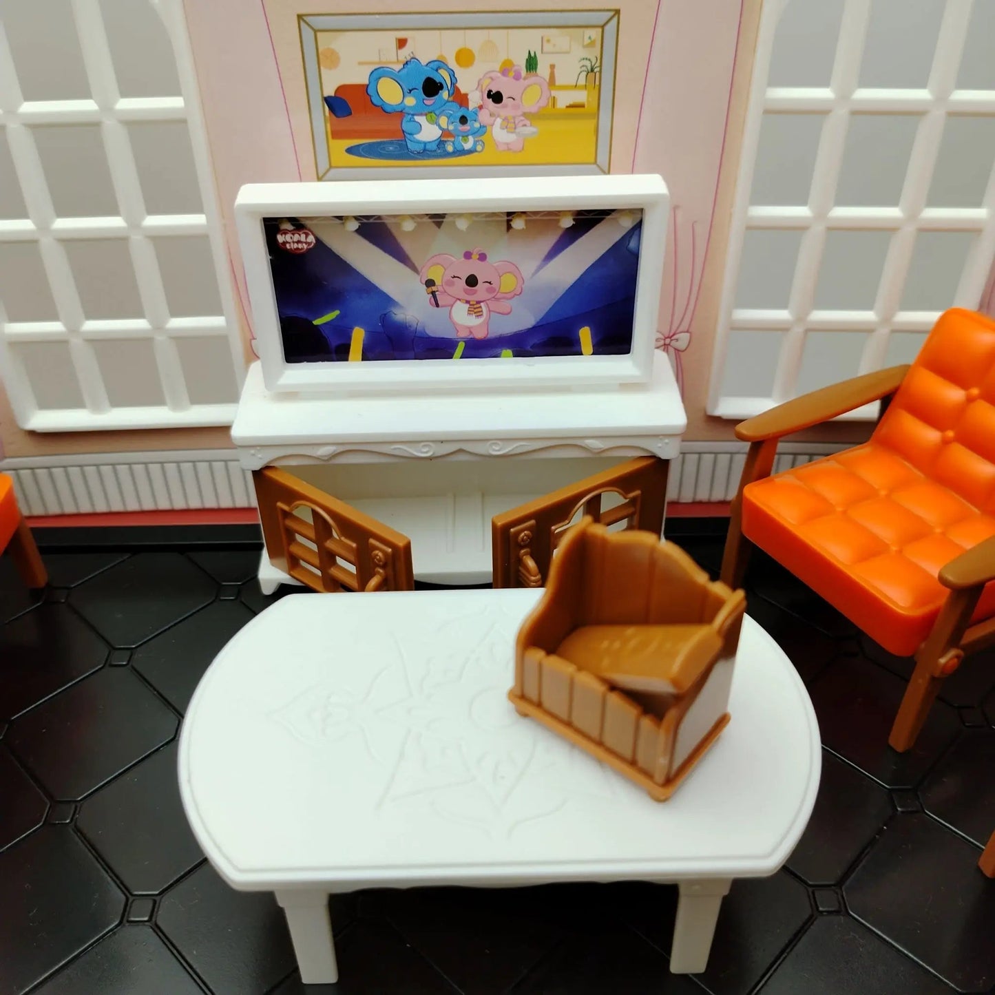 miniature items dollhouse furniture accessories living room bedroom supermarket shopping games family interaction doll kids toys ALPENZO