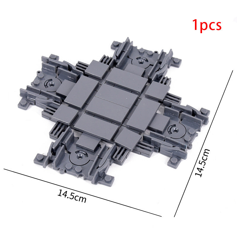 MOC City Train Rail Crossing Flexible Tracks Forked Straight Curved Rails Switch Building Block Bricks Creative DIY Toys ALPENZO