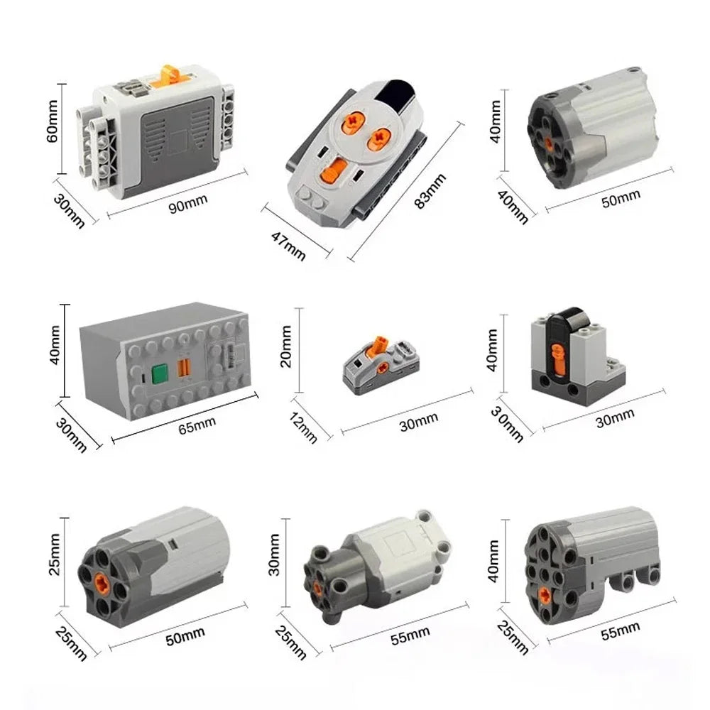 Technical MOC Power Functions Motor Parts M L XL Servo Motor Train Buggy Motor IR Remote With Legoeds 8881 8883 5292 8886 ALPENZO