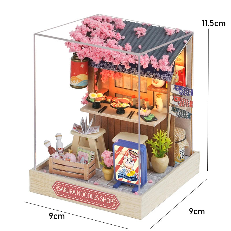 Wooden Miniature Doll House DIY Small House Kit 3D Puzzle Assemble Building Model Home Bedroom Decoration With Furniture Gifts ALPENZO