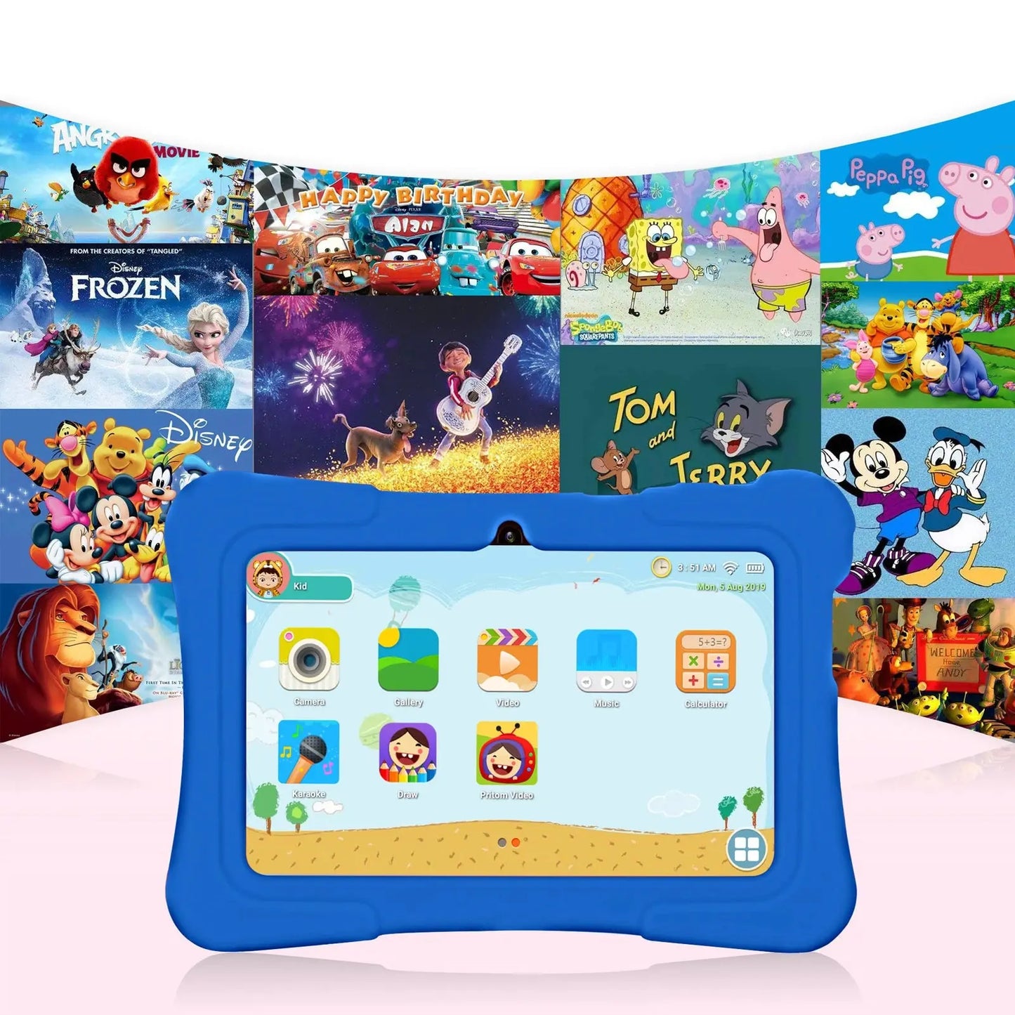 PRITOM 7 Inch Kids Tablet Quad Core Android 10 32GB WiFi Bluetooth Educational Software Installed - ALPENZO