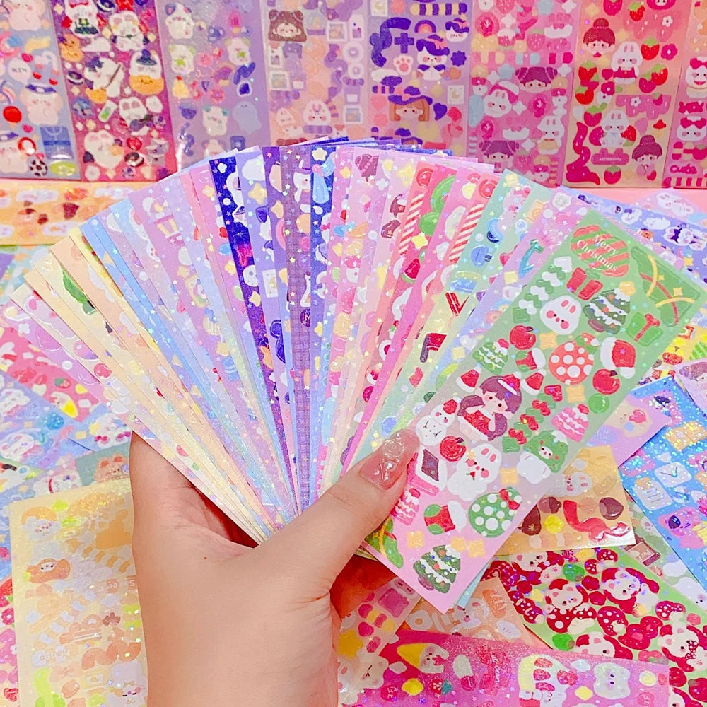 Kawaii Stickers for Kids Cute Stationary Aesthetic Diary Decoration Art Supplies Stickers for Scrapbooking Lot Korean Paper Desk ALPENZO