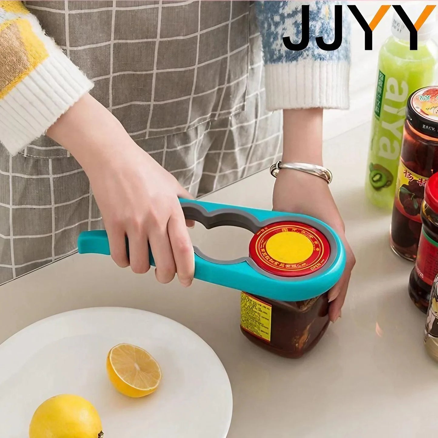 JJYY Multi-functional Home Kitchen Can Opener Non-slip Twist Bottle Opener Lid Opening Tool Kitchen Supplies - ALPENZO