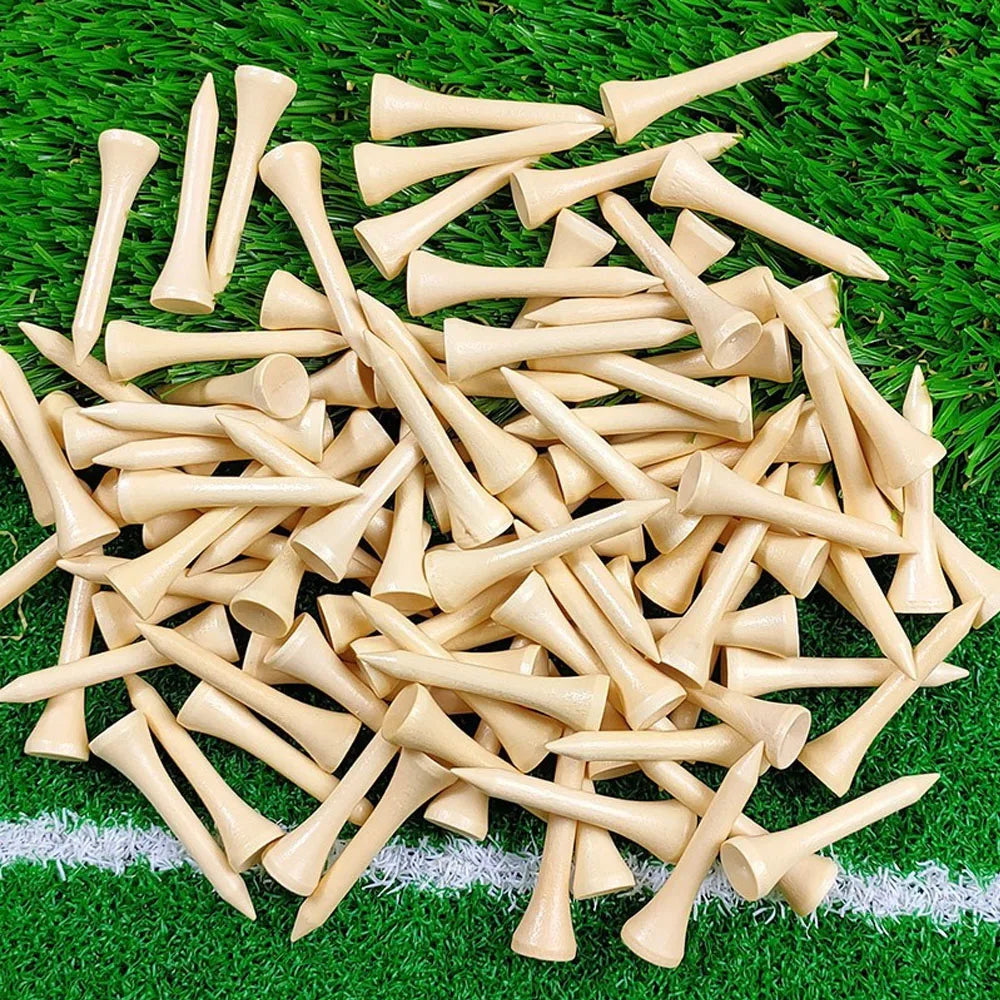 100Pcs/Bag Golf Tees Bamboo Golf Balls Holder 4 Sizes Available Drop Ship 42mm 54mm 70mm 83mm 