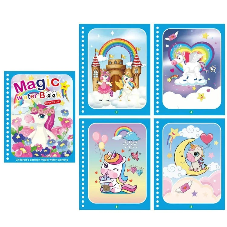 NEW Kids Magic Water Drawing Books Coloring Books Painting Toys for Kids Birthday Christmas New Year Gift for Boys and Girls ALPENZO