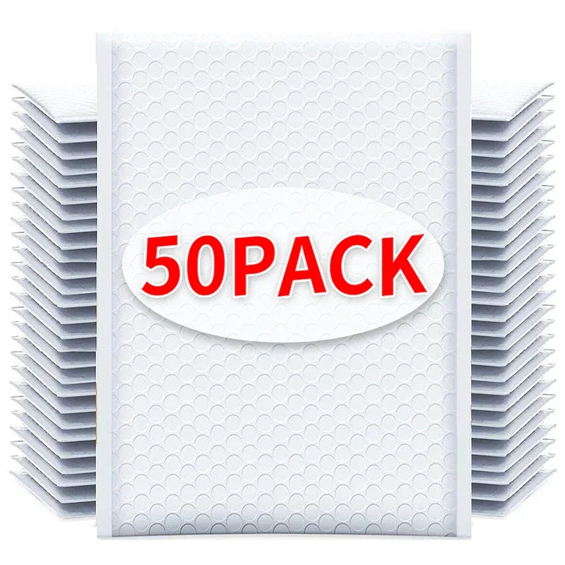 Multifunctional Self-Seal Business Mailing Packages White Foam Bubble Envelopes Adhesive Waterproof Shipping Bags for Packing ALPENZO