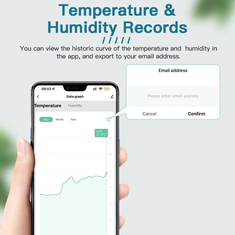 Tuya WiFi Temperature Humidity Sensor Smart Life Backlight Hygrometer Thermometer Sensor For Smart Home - ALPENZO