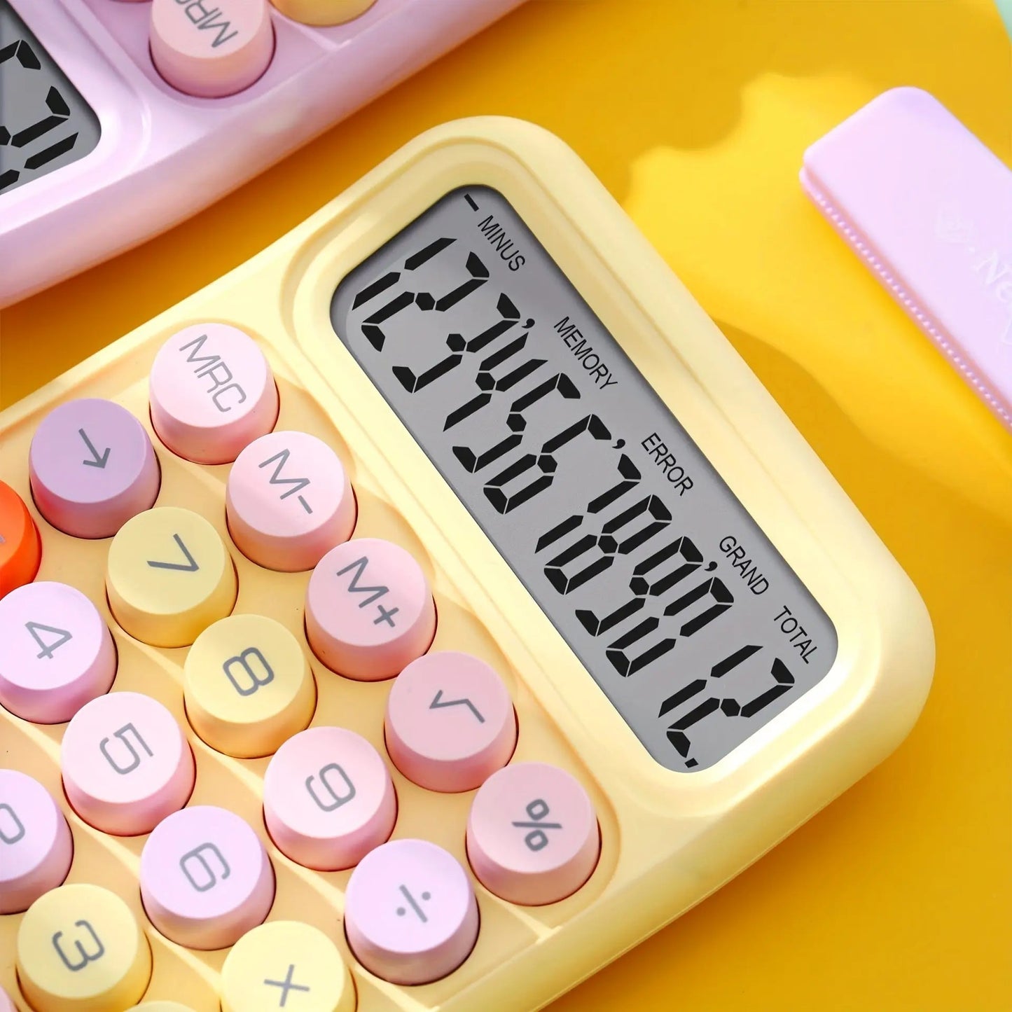 1pc Keyboard Calculator Office 12-digit Mechanical Calculator Cute Candy Color Calculator Desktop Stationery ALPENZO