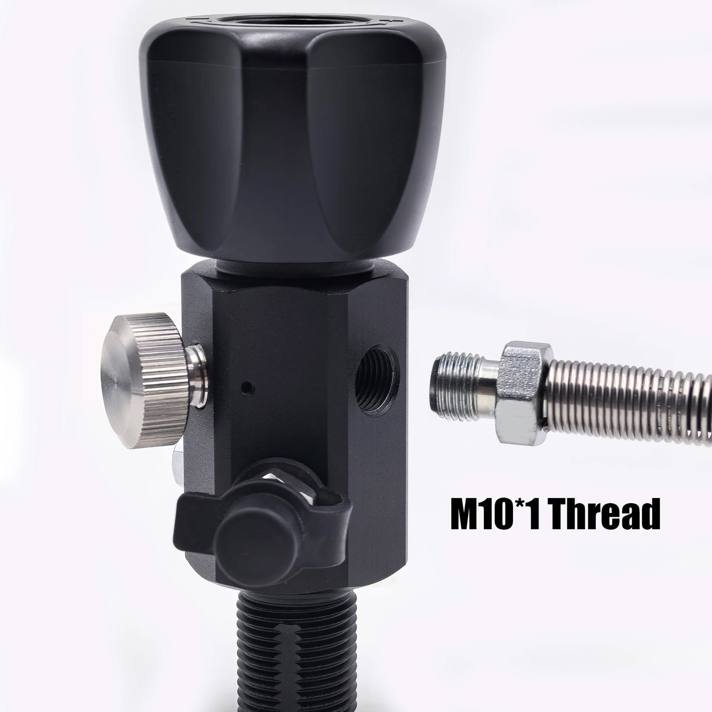 DIN Valve Fill Station Adapter 4500psi/300bar with 20inches Hose Dual Gauge for Charging Scuba Tank Diving