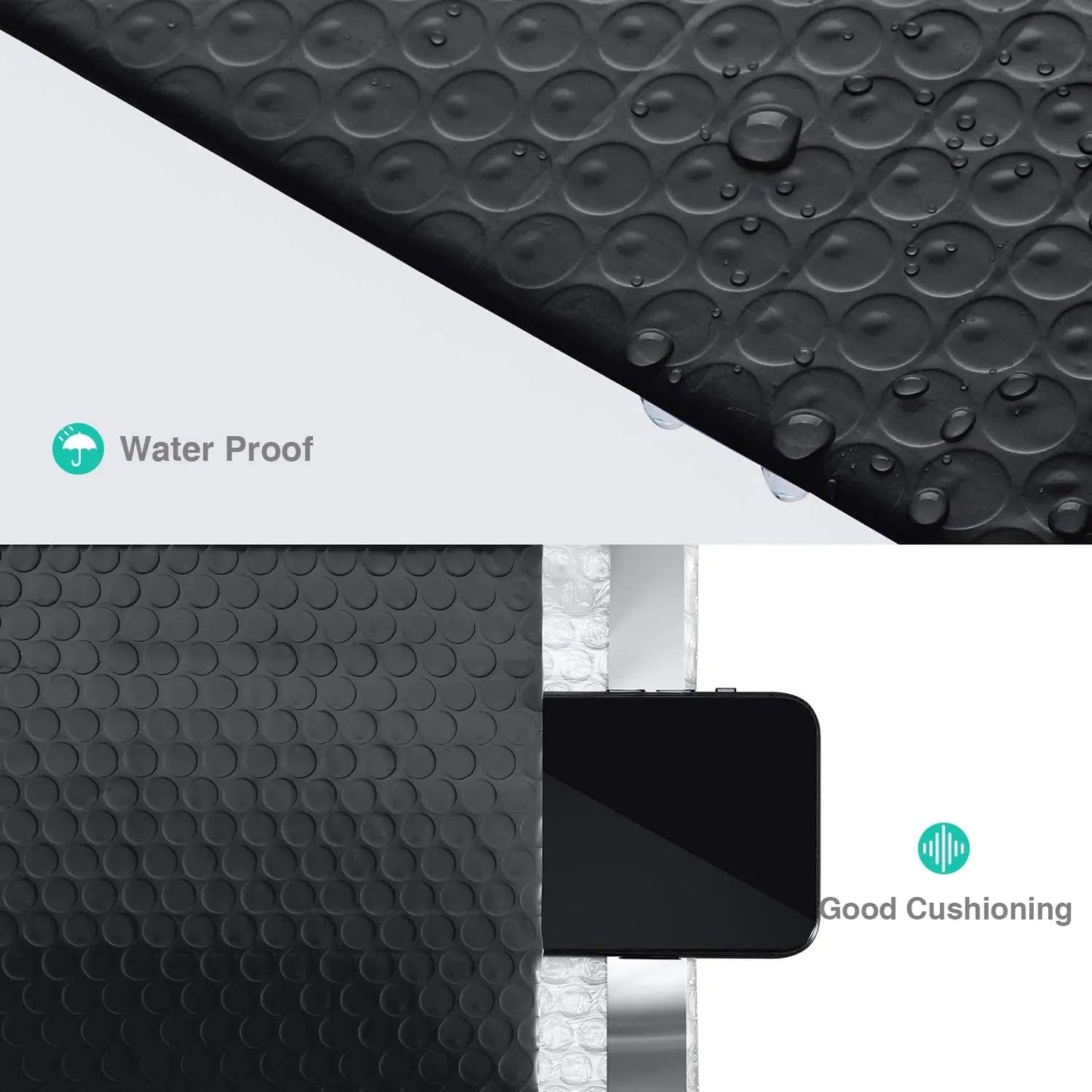 100 Pcs Black Bubble Packaging Envelope Mailing Envelopes Mailer Poly Green Envelope for Shipping Self Seal Bubble Bag Padding ALPENZO