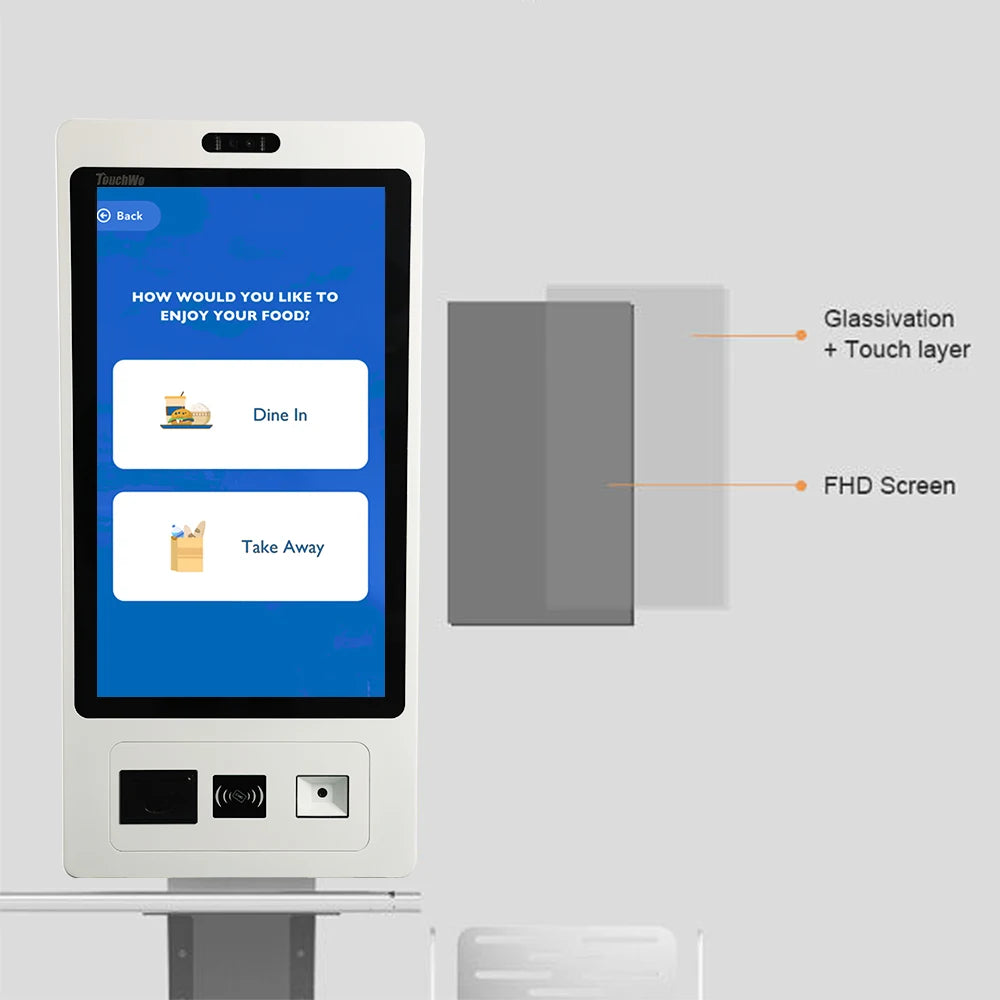 TouchWo 27 32 inch Windows/Android OS Capacitive Touch Screen Pc Touchscree Self Service Ticket/Payment/Ordering Kiosk - ALPENZO
