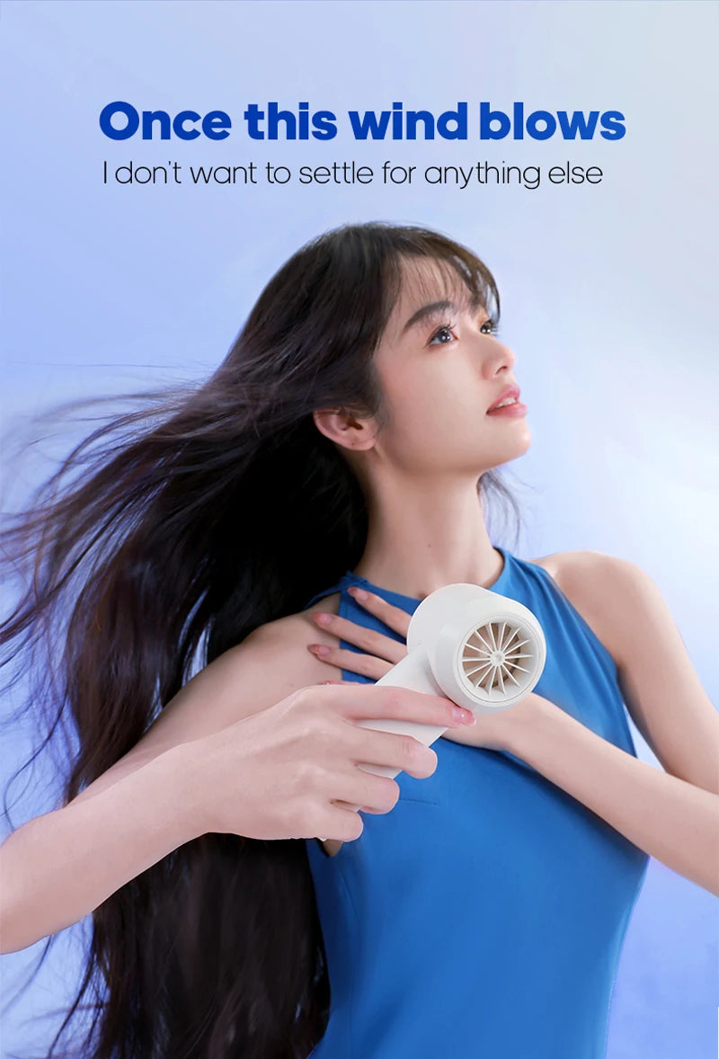 KINSCOTER Portable Handheld Turbo Fan 100 Wind Speeds Adjustable Mini Personal Fan Battery Operated Electric Eyelash Fan ALPENZO
