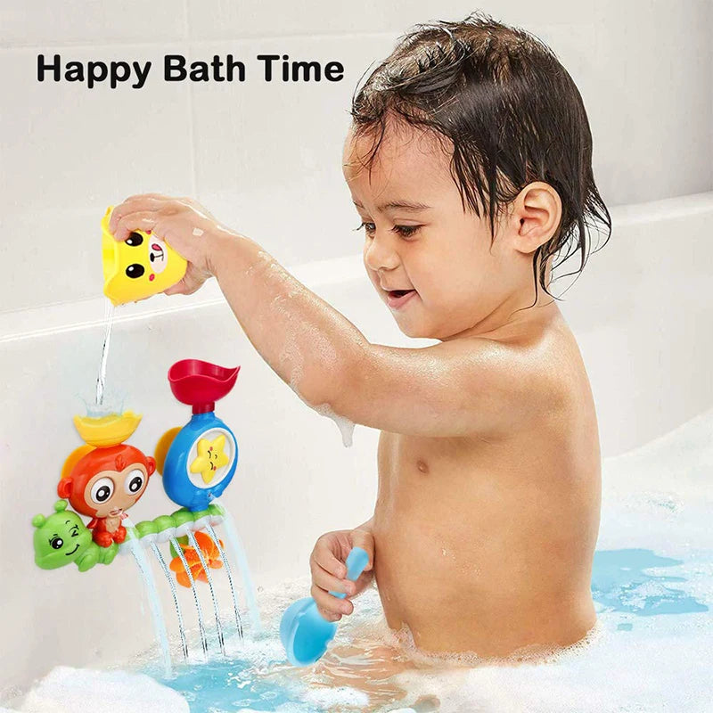 QWZ Baby Cartoon Monkey Classic Shower Bath Toy Animal Sprinkle Bathroom Swimming Bathing Shower Educational Toys For Kid Gift ALPENZO
