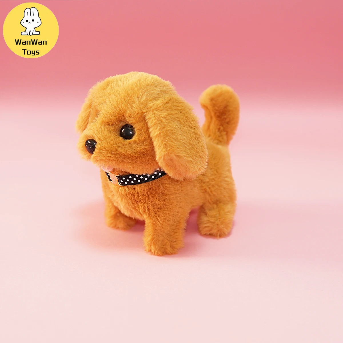 Plush Electric Puppy Simulation Pet Dog Can Walk Teddy Dog Golden Retriever Bichon Frize Dog Children Can Bark Run And Rock ALPENZO