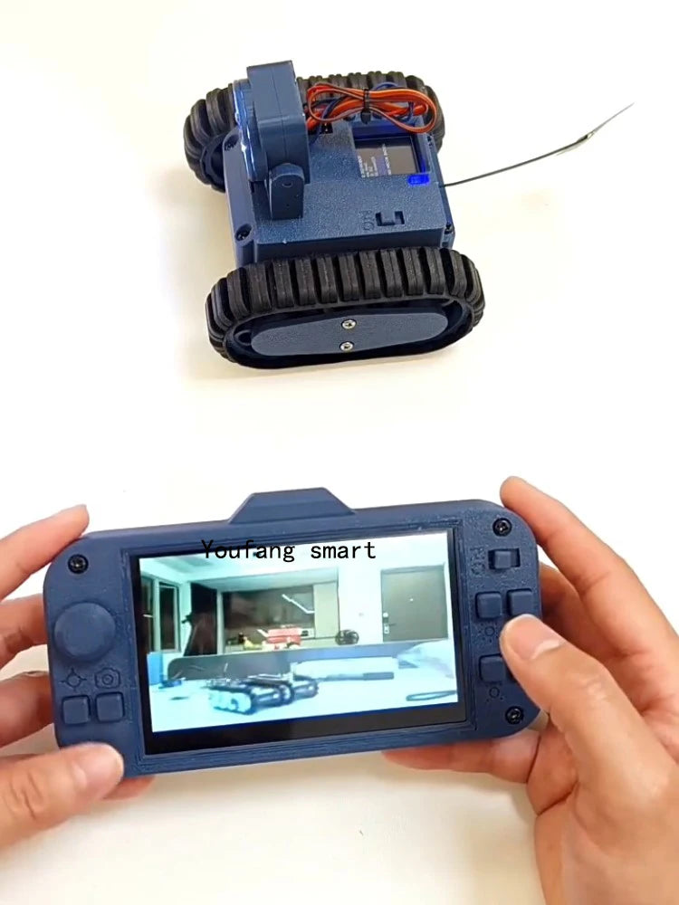 Esp32 Remote Control Tank Model Metal Chassis Tractor Crawler Balance Car Mount Truck Robot Chassis for Wifi RC Scout Robot Car ALPENZO