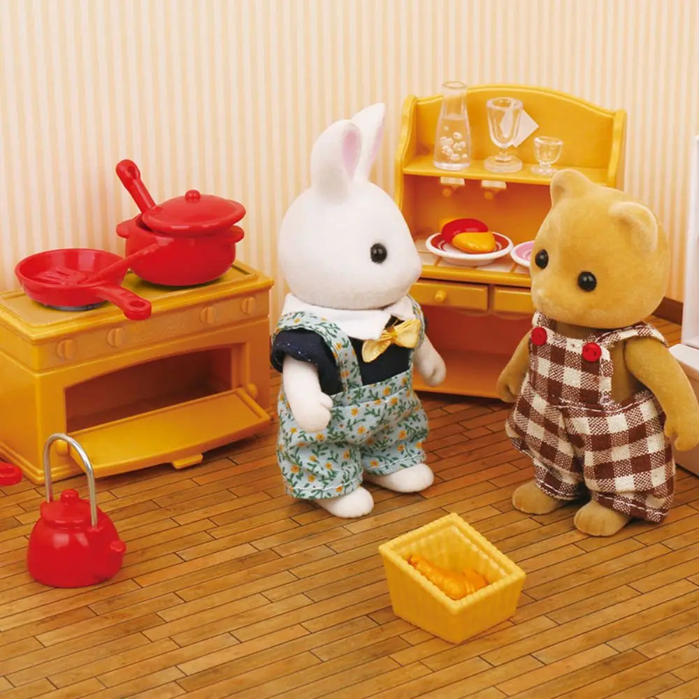 Forest Animal Family Dollhouse Furniture 1/12 Miniature Toys Girl Dolls Accessories Bedroom Bathroom Dollhouse Kit For Dolls ALPENZO