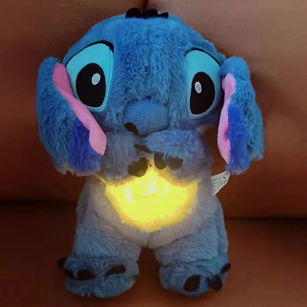 Kawaii Stitch Plush Doll For Baby, Sleeping Companion, Musical Sound Soothing With Air Bag And Light, Breathing Toys Gifts ALPENZO