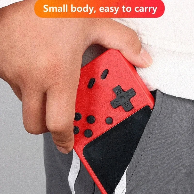 A Red Retro Classic Games Children's Handheld Small Game Console With 400 Game Charging Can Be Connected To The TV ALPENZO