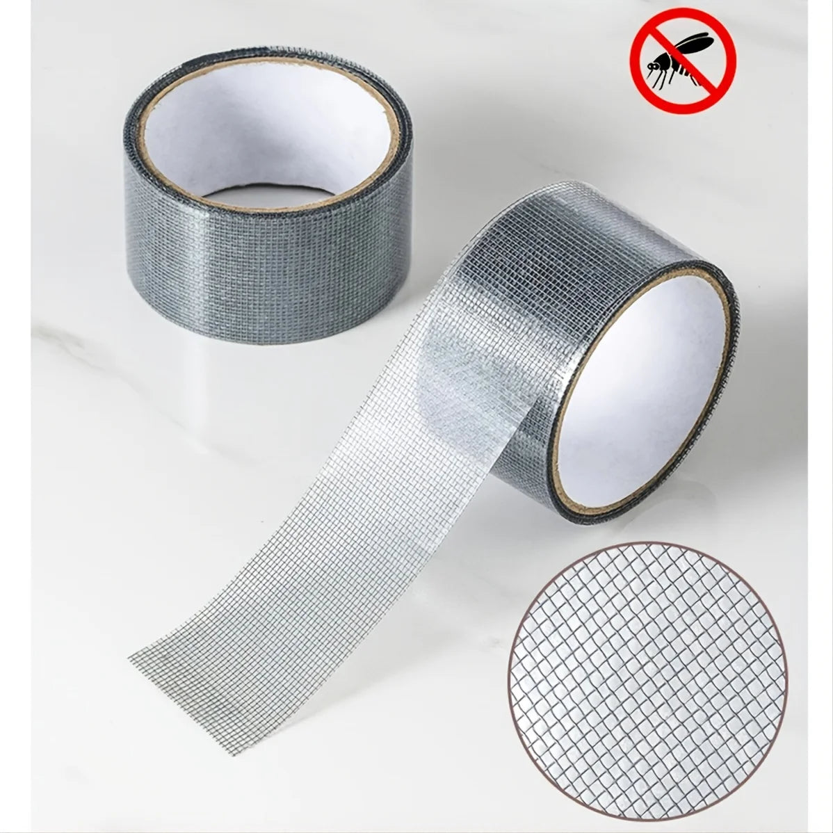 5mm/2m Self-adhesive Window Screen Repair Subsidy Anti-bug Fly Mesh Perforation Tape Is Durable - ALPENZO