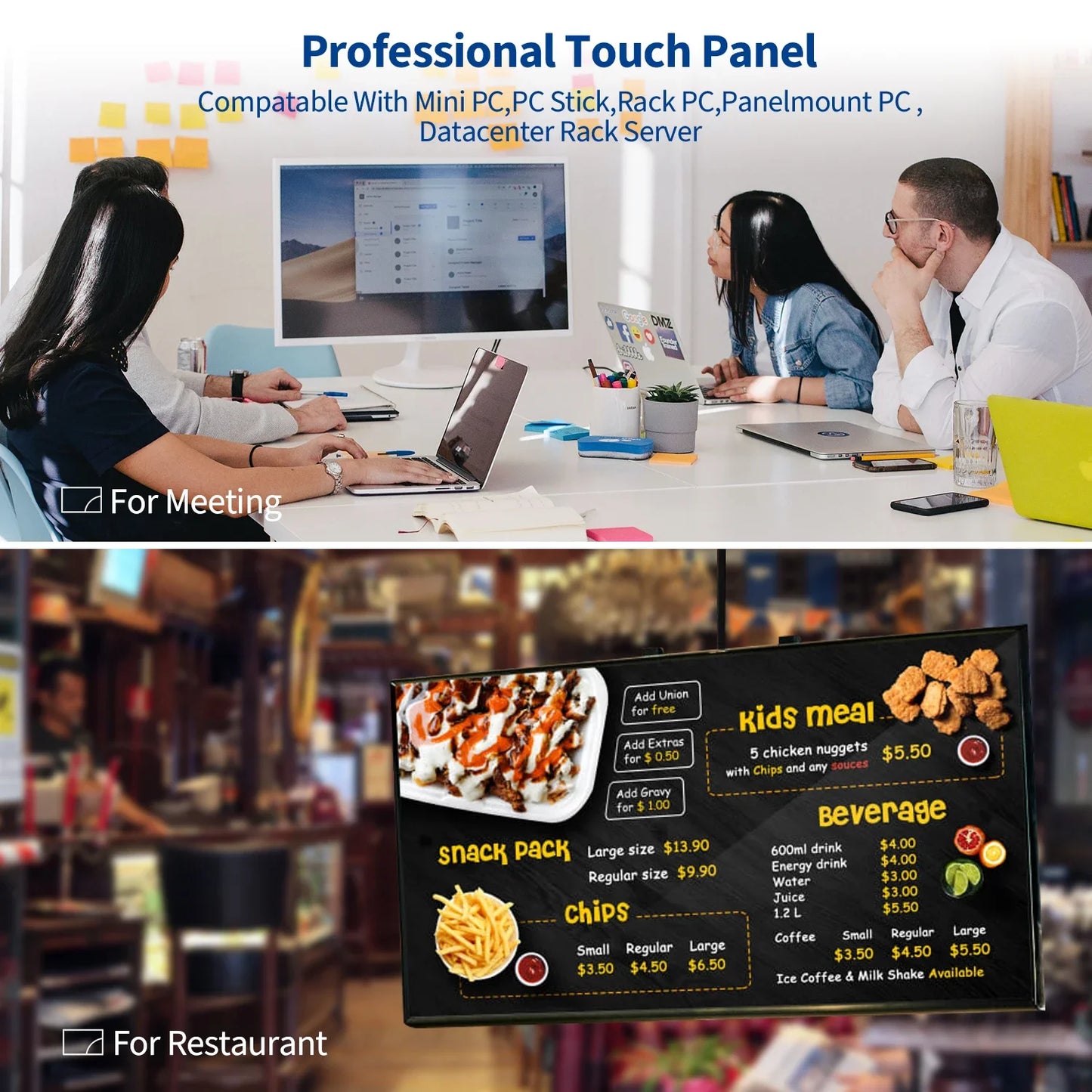 TouchWo 21.5 27 32 Inch Hdmi Touch Screen Pc Touchscreen Monitor Android11/Window 10 Tablet Industrial All In One Pc With Wifi - ALPENZO