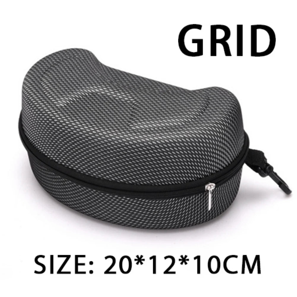 Portable Eva Ski Goggle Glasses Protector Case Snowboard Skiing Goggles Carrying Case Zipper Hard Box Holder(Without Goggles)
