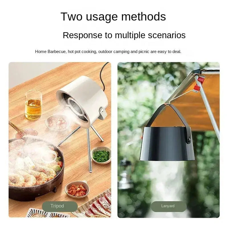 New USB Desktop Range Hoods Portable Exhaust Fan Small Kitchen Hood Extractor Barbecue Large Suction Cooker Hood - ALPENZO