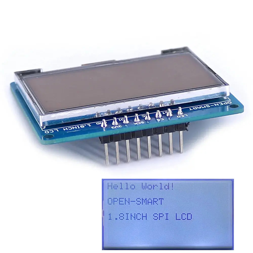 OPEN-SMART With Backlight LED 3.3V 1.8 Inch 128 * 64 Serial SPI Monochrome LCD Shield Breakout Board Module for Arduino - ALPENZO