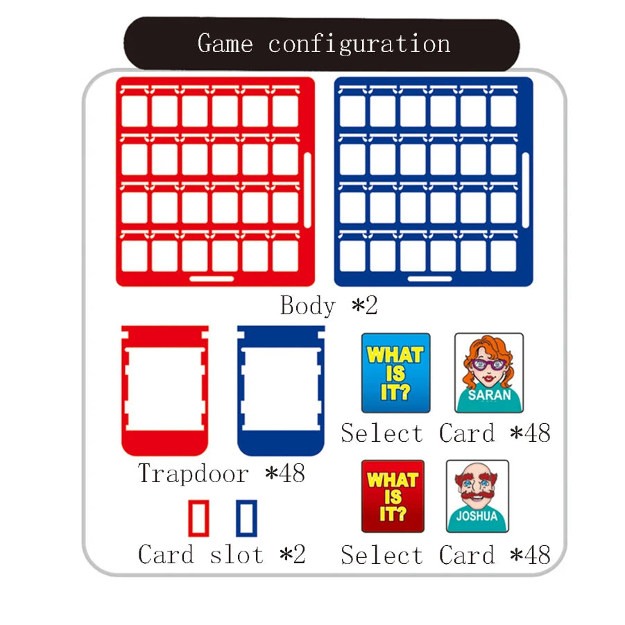 Guess Who I Am in a Table Game Guess Who the Character Is Card Board Logic Training Parent-child Interaction Intellectual ALPENZO