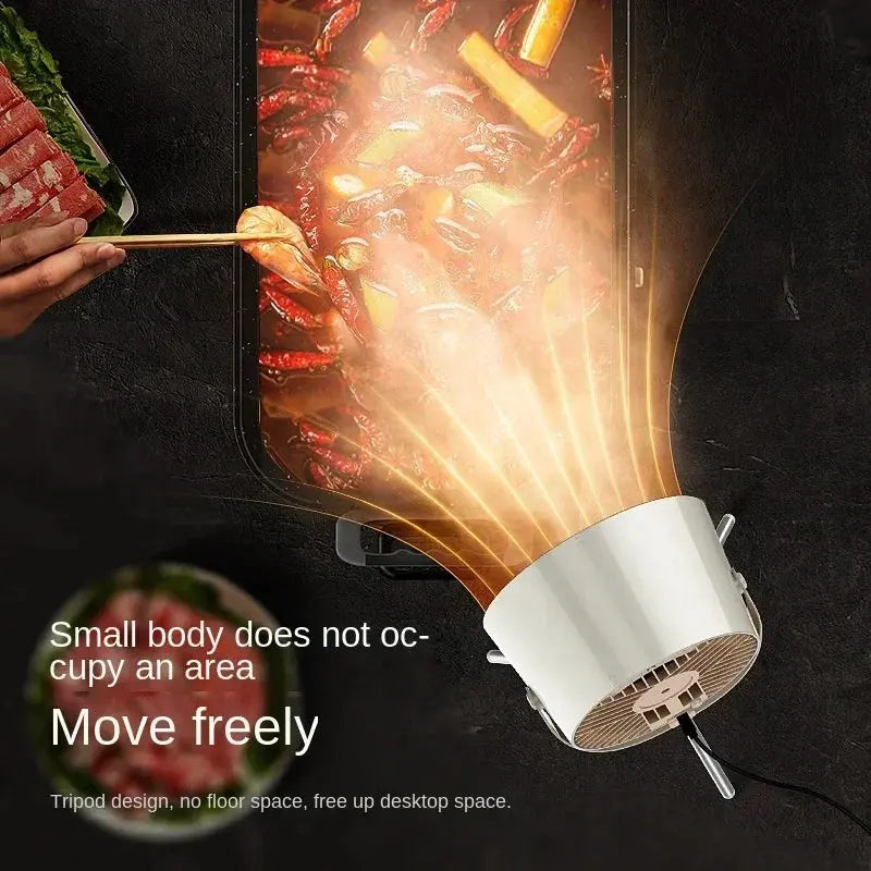 New USB Desktop Range Hoods Portable Exhaust Fan Small Kitchen Hood Extractor Barbecue Large Suction Cooker Hood - ALPENZO
