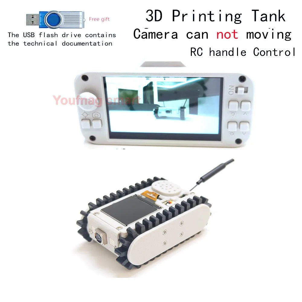 Esp32 Remote Control Tank Model Metal Chassis Tractor Crawler Balance Car Mount Truck Robot Chassis for Wifi RC Scout Robot Car ALPENZO