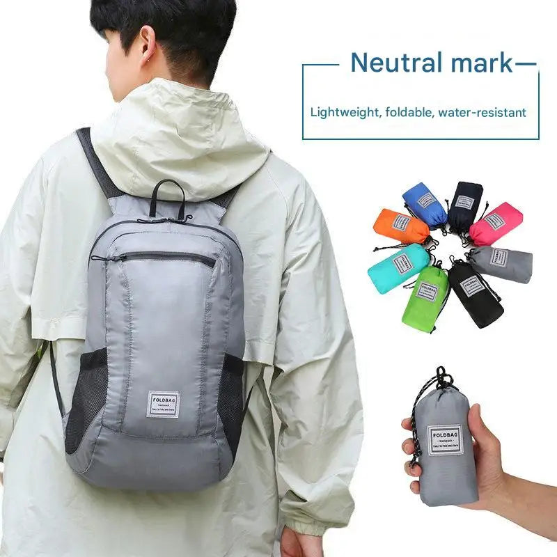 Outdoor Ultra-light Travel Portable Folding Backpack Waterproof Skin Storage Bag Mountaineering Leisure Sports Backpack