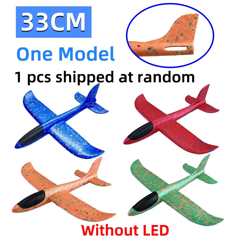 50CM Big Foam Plane Glider Hand Throw Airplane Light Inertial EPP Bubble Planes Outdoor Launch Kids Toys for Children Boys Gift ALPENZO