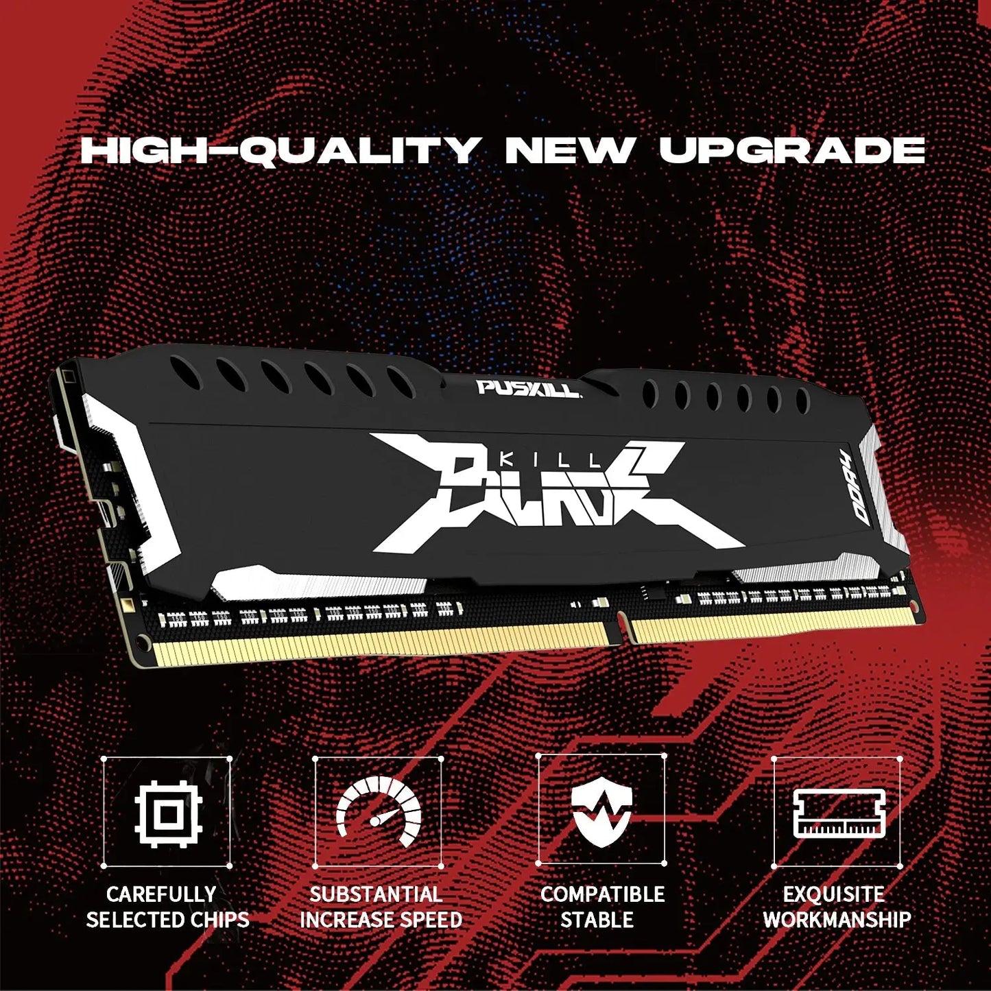 PUSKILL Memória RAM DDR4 16GB 8GB 1.2V 3200MHz 2666MHz Desktop Computer UDIMM Cooling Vest Memory Memoria - ALPENZO