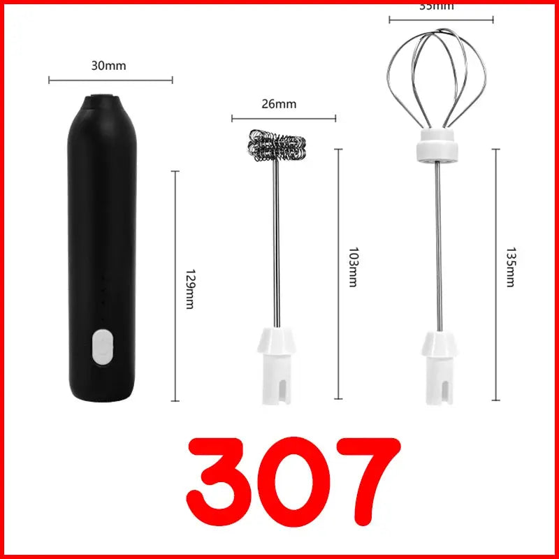 Wireless Milk Frother Electric Type-C Handheld Blender Stainless Steel Mini Coffee Maker Whisk Mixer For Coffee Cappuccino Cream - ALPENZO
