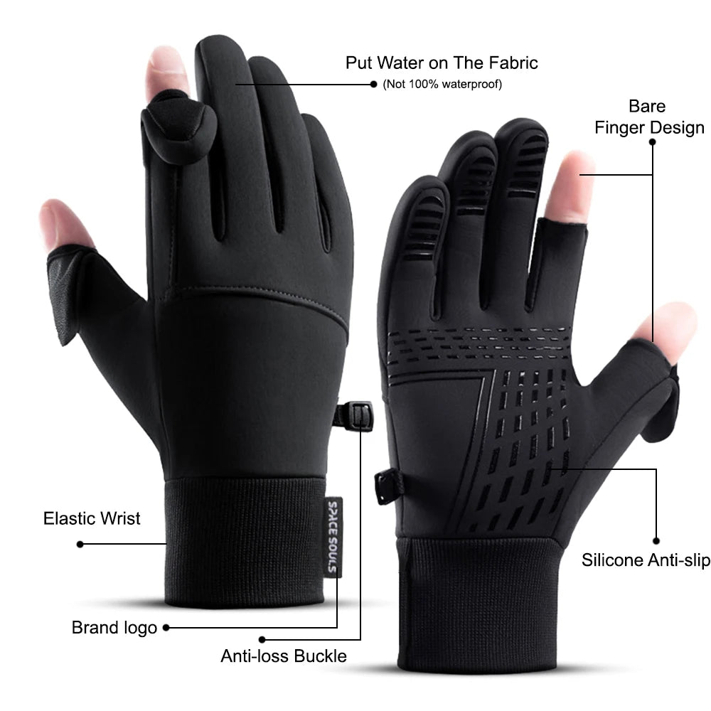 Winter Men's Women's Warm Gloves Windproof Waterproof Touchscreen Gloves Outdoor Sports Running Fishing Cycling Skiing GloveS