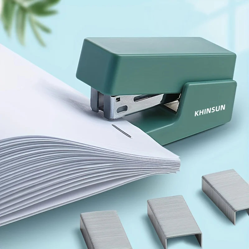 KHINSUN Mini Stapler Set Portable Color Paper Binding Machine Use 24/6 26/6 Staples Fashion Stationery Office Supplies ALPENZO