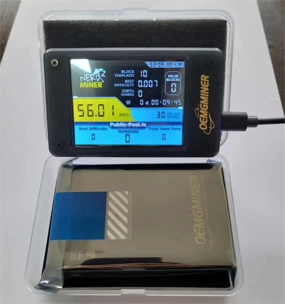 Nerdminer v2 Firmware 1.6.3 Original Board T-display S3 Hashrate 78K/S BTC Lottery Solo Miner Nerd Miner - ALPENZO