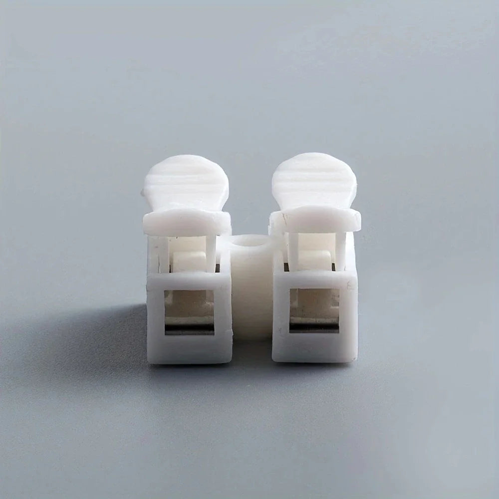 Nenhuma solda solda rápida 2P cabo fio conector, nenhum parafuso bloco terminal, braçadeira de mola, 20pcs - ALPENZO
