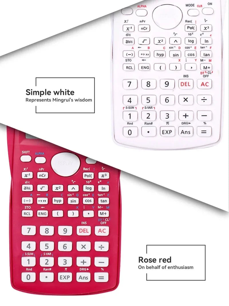 Multifunctional Scientific Calculator Student Simple Portable Big Screen Function Calculator Stationery School Office Supplies ALPENZO